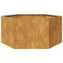 Jardinera hexagonal 104x90x45 cm acero desgastado von , Töpfe und Pflanzgefäße - Ref: Foro24-851135, Preis: 82,00 €, Rabatt: %