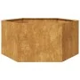 Jardinera hexagonal 104x90x45 cm acero desgastado von , Töpfe und Pflanzgefäße - Ref: Foro24-851135, Preis: 82,00 €, Rabatt: %