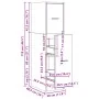 Armario botiquín madera ingeniería roble ahumado 30x41x118 cm by , Lockers and storage cabinets - Ref: Foro24-855164, Price: ...