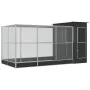 Pajarera con extensión acero plateado 416x203x216 cm by , Feet and bird cages - Ref: Foro24-3214258, Price: 684,82 €, Discoun...