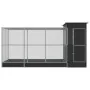 Pajarera con extensión acero plateado 416x203x216 cm by , Feet and bird cages - Ref: Foro24-3214258, Price: 684,82 €, Discoun...