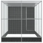 Pajarera con extensión acero plateado 416x203x216 cm by , Feet and bird cages - Ref: Foro24-3214258, Price: 684,82 €, Discoun...
