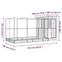 Pajarera con extensión acero plateado 416x203x216 cm by , Feet and bird cages - Ref: Foro24-3214258, Price: 684,82 €, Discoun...