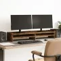 Soporte de pantalla madera ingeniería roble ahumado 100x24x16cm | Foro24.es | Tu tienda online para hogar, jardín y más Foro24.es