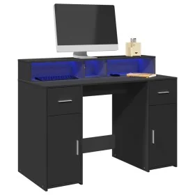 Escritorio con luz LED madera ingeniería negro 120x55x91 cm von , Schreibtische - Ref: Foro24-3309412, Preis: 237,80 €, Rabat...