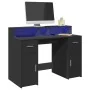 Escritorio con luz LED madera ingeniería negro 120x55x91 cm von , Schreibtische - Ref: Foro24-3309412, Preis: 232,37 €, Rabat...