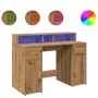 Escritorio con LED madera ingeniería roble artisian 120x55x91cm by , Desks - Ref: Foro24-3309419, Price: 188,75 €, Discount: %