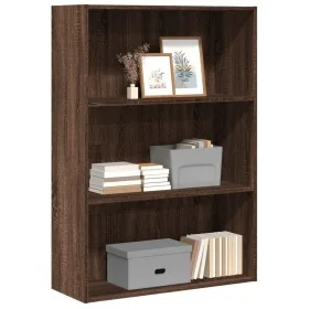 Estantería de madera de ingeniería marrón roble 80x30x114 cm by , Bookcases and shelves - Ref: Foro24-857937, Price: 56,69 €,...