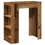 Mesa alta con estantes madera envejecida 95x47x103,5 cm by , Kitchen and dining tables - Ref: Foro24-854389, Price: 81,15 €, ...