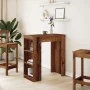 Mesa alta con estantes madera envejecida 95x47x103,5 cm by , Kitchen and dining tables - Ref: Foro24-854389, Price: 81,15 €, ...