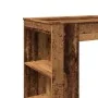 Mesa alta con estantes madera envejecida 95x47x103,5 cm by , Kitchen and dining tables - Ref: Foro24-854389, Price: 81,15 €, ...