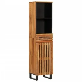 Aparador de madera maciza acacia 38x34x160 cm