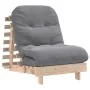 Futón sofá cama con colchón madera maciza de pino 70x206x11 cm by , Futones - Ref: Foro24-846751, Price: 163,58 €, Discount: %