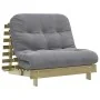 Futón sofá cama con colchón madera impregnada pino 100x206x11cm de , Futones - Ref: Foro24-846770, Precio: 237,43 €, Descuent...