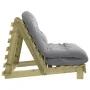 Futón sofá cama con colchón madera impregnada pino 100x206x11cm de , Futones - Ref: Foro24-846770, Precio: 237,43 €, Descuent...
