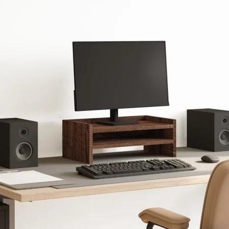 Soporte de pantalla madera ingeniería marrón roble 42x24x16 cm von , Computersockel und -erhöhungen - Ref: Foro24-854721, Pre...