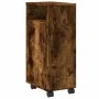 Armario de baño estrecho con ruedas madera roble ahumado by , Lockers and storage cabinets - Ref: Foro24-855236, Price: 59,17...