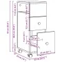 Armario de baño estrecho con ruedas madera roble ahumado by , Lockers and storage cabinets - Ref: Foro24-855236, Price: 59,17...