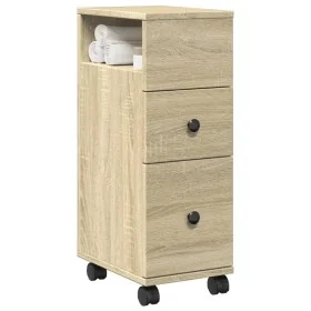 Armario de baño estrecho con ruedas madera roble Sonoma von , Schließfächer und Lagerschränke - Ref: Foro24-855234, Preis: 63...