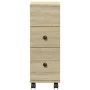 Armario de baño estrecho con ruedas madera roble Sonoma by , Lockers and storage cabinets - Ref: Foro24-855234, Price: 60,89 ...