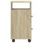 Armario de baño estrecho con ruedas madera roble Sonoma by , Lockers and storage cabinets - Ref: Foro24-855234, Price: 60,89 ...
