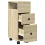 Armario de baño estrecho con ruedas madera roble Sonoma by , Lockers and storage cabinets - Ref: Foro24-855234, Price: 60,89 ...
