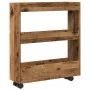 Carro de almacenaje estrecho 3 niveles madera envejecida by , Kitchen and dining carts - Ref: Foro24-855248, Price: 56,12 €, ...