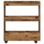 Carro de almacenaje estrecho 3 niveles madera envejecida by , Kitchen and dining carts - Ref: Foro24-855248, Price: 56,12 €, ...