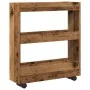 Carro de almacenaje estrecho 3 niveles madera envejecida by , Kitchen and dining carts - Ref: Foro24-855248, Price: 56,12 €, ...