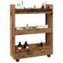 Carro de almacenaje estrecho 3 niveles madera envejecida von , Küchen- und Speisewagen - Ref: Foro24-855257, Preis: 52,55 €, ...