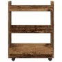 Carro de almacenaje estrecho 3 niveles madera envejecida von , Küchen- und Speisewagen - Ref: Foro24-855257, Preis: 52,55 €, ...