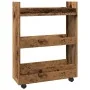 Carro de almacenaje estrecho 3 niveles madera envejecida von , Küchen- und Speisewagen - Ref: Foro24-855257, Preis: 52,55 €, ...