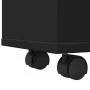 Armario de baño estrecho con ruedas madera de ingeniería negro by , Lockers and storage cabinets - Ref: Foro24-855269, Price:...