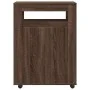 Armario de baño estrecho con ruedas madera marrón roble | Foro24.es | Tu tienda online para hogar, jardín y más Foro24.es