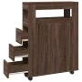 Armario de baño estrecho con ruedas madera marrón roble | Foro24.es | Tu tienda online para hogar, jardín y más Foro24.es