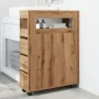 Armario de baño estrecho con ruedas madera roble artisian by , Lockers and storage cabinets - Ref: Foro24-855276, Price: 122,...