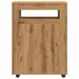 Armario de baño estrecho con ruedas madera roble artisian by , Lockers and storage cabinets - Ref: Foro24-855276, Price: 122,...