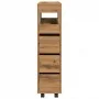 Armario de baño estrecho con ruedas madera roble artisian by , Lockers and storage cabinets - Ref: Foro24-855276, Price: 122,...