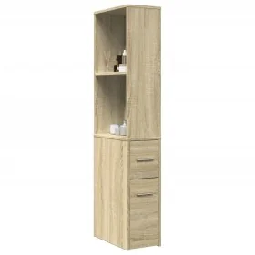 Armario de baño estrecho con ruedas madera roble Sonoma by , Lockers and storage cabinets - Ref: Foro24-855297, Price: 93,40 ...