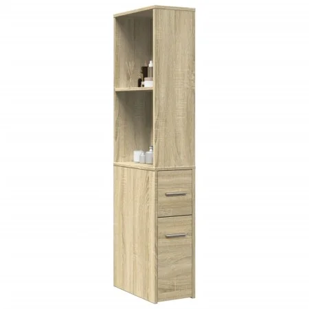 Armario de baño estrecho con ruedas madera roble Sonoma von , Schließfächer und Lagerschränke - Ref: Foro24-855297, Preis: 94...