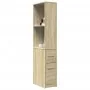 Armario de baño estrecho con ruedas madera roble Sonoma von , Schließfächer und Lagerschränke - Ref: Foro24-855297, Preis: 94...