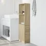 Armario de baño estrecho con ruedas madera roble Sonoma von , Schließfächer und Lagerschränke - Ref: Foro24-855297, Preis: 94...