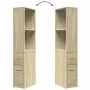 Armario de baño estrecho con ruedas madera roble Sonoma von , Schließfächer und Lagerschränke - Ref: Foro24-855297, Preis: 94...