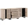 Aparador 3 piezas madera maciza de mango 60x34x75 cm by , Sideboards - Ref: Foro24-3217085, Price: 359,94 €, Discount: %