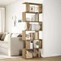 Librería divisora 6 niveles madera roble artisan 70x24x193 cm by , Bookcases and shelves - Ref: Foro24-858092, Price: 91,51 €...