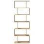 Librería divisora 6 niveles madera roble artisan 70x24x193 cm by , Bookcases and shelves - Ref: Foro24-858092, Price: 91,51 €...
