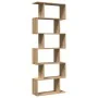 Librería divisora 6 niveles madera roble artisan 70x24x193 cm by , Bookcases and shelves - Ref: Foro24-858092, Price: 91,51 €...