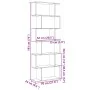 Librería divisora 6 niveles madera roble artisan 70x24x193 cm by , Bookcases and shelves - Ref: Foro24-858092, Price: 91,51 €...