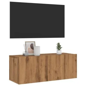 Mueble TV de pared madera ingeniería roble artisan 80x30x30 cm de , Muebles TV - Ref: Foro24-856017, Precio: 55,10 €, Descuen...