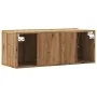 Mueble TV de pared madera ingeniería roble artisan 80x30x30 cm by , TV Furniture - Ref: Foro24-856017, Price: 52,13 €, Discou...